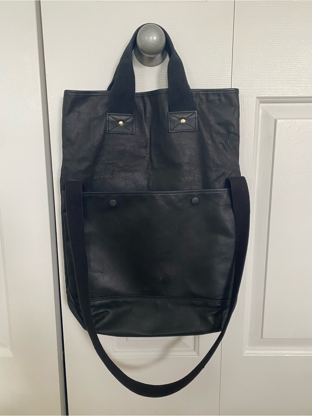 Rag & Bone Black Leather Tote with Dual Carry Straps